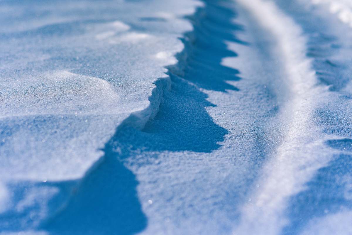 ice closeup view of sand snow