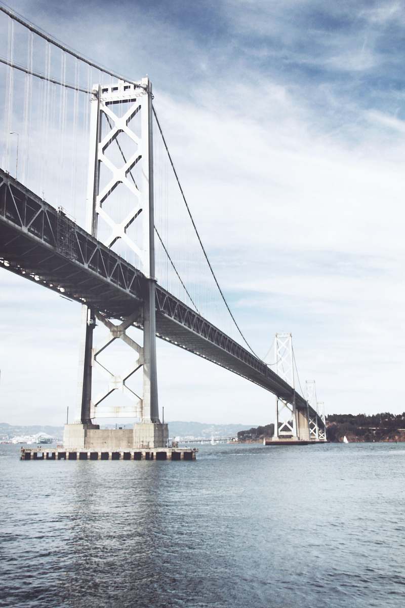 building San Francisco-Oakland Bay Bridge water