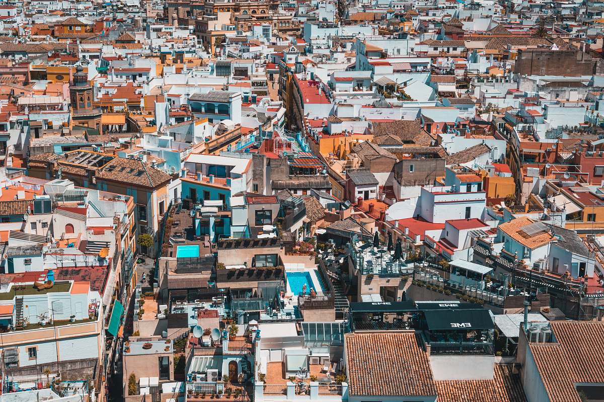 town aerial photography of city city