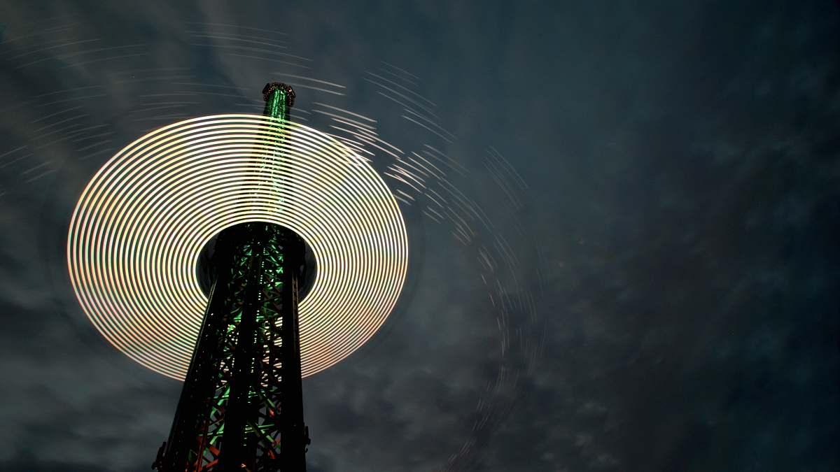 clouds An image of the Prater Tower with a cloudy night sky as the backdrop tower