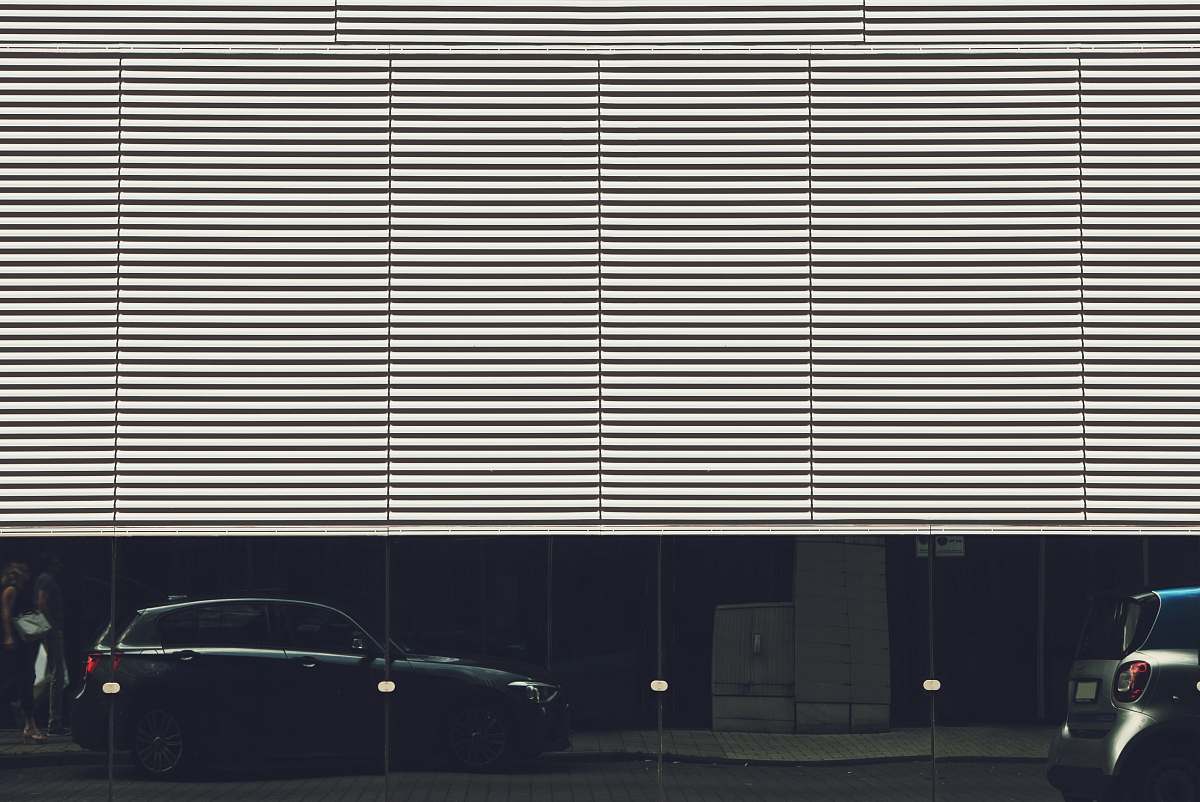 vehicle black 5-door hatchback parked on road car