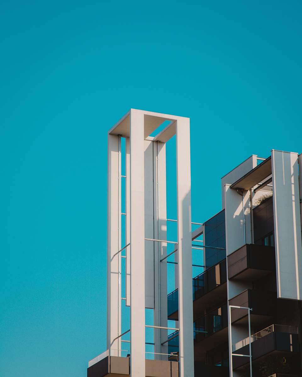 city black and white building at daytime office building