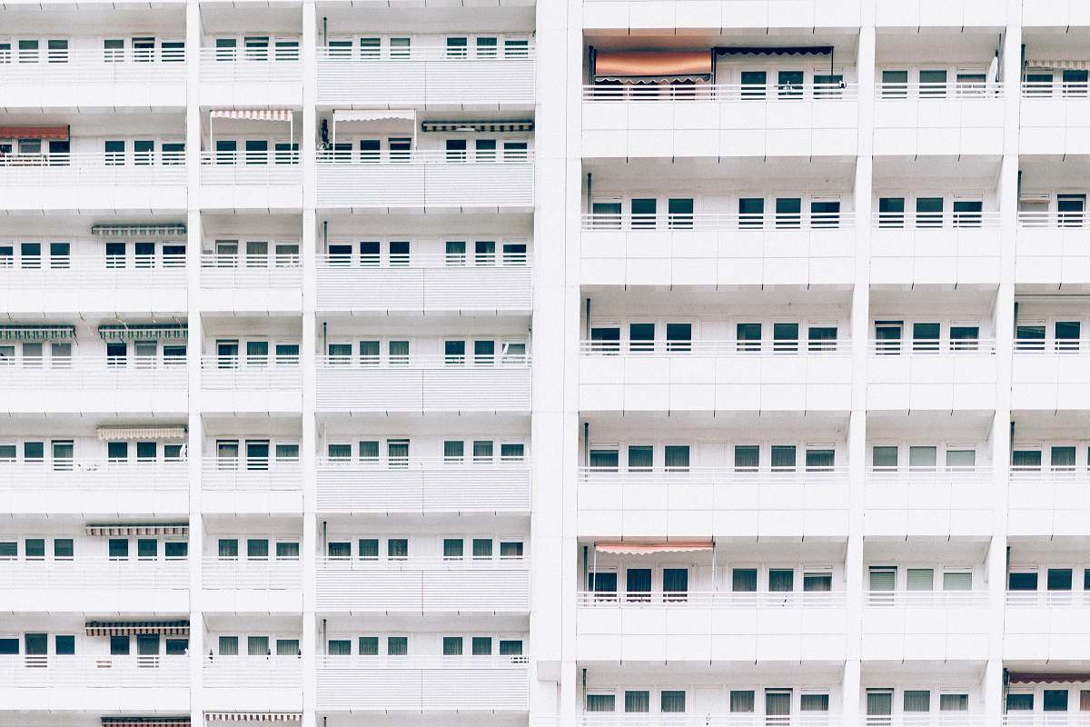 housing landscape photo of building windows urban