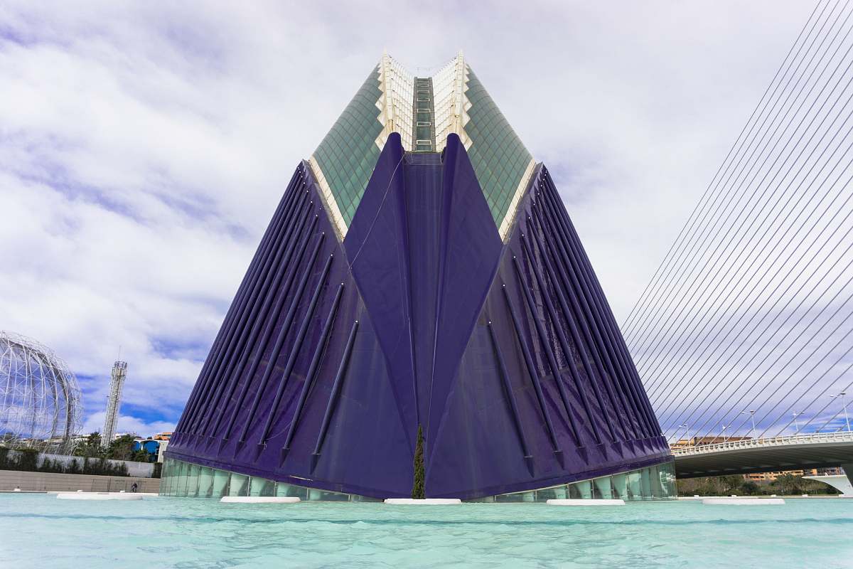 architecture purple and green building valencia