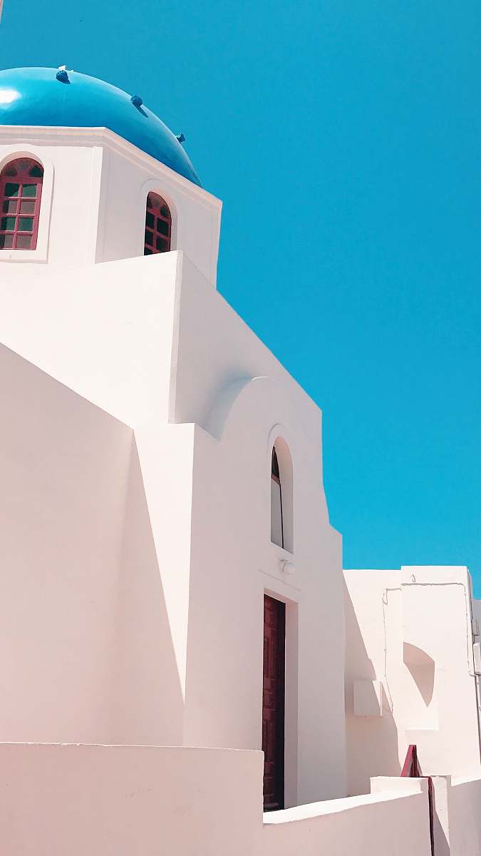 architecture white painted wall santorini