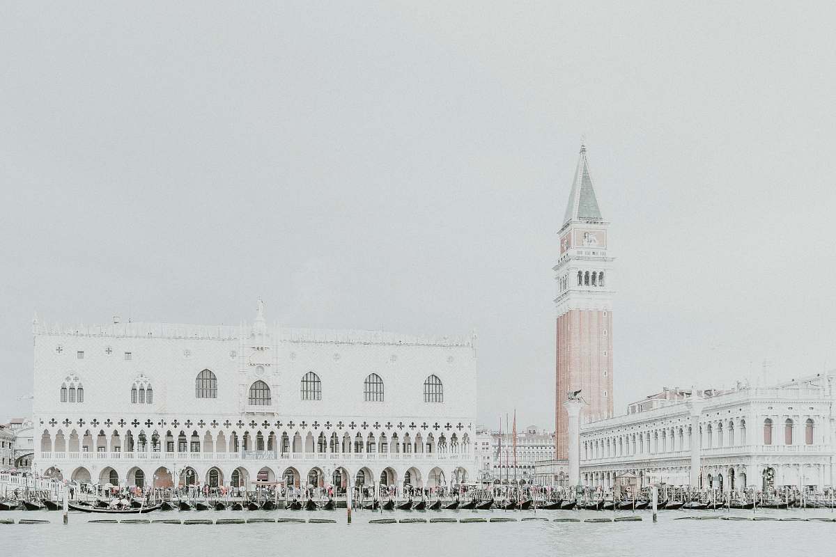 grey white palace tower