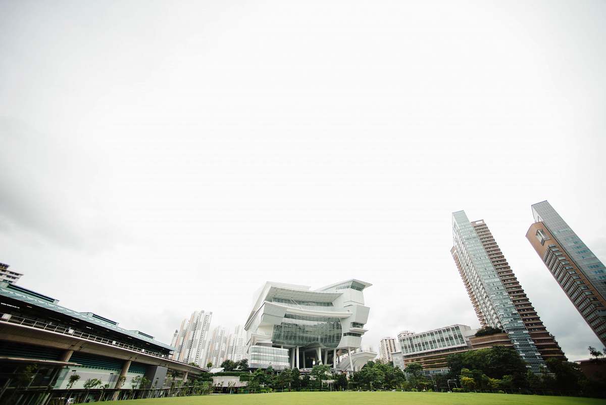 city worm's-eye view of building urban
