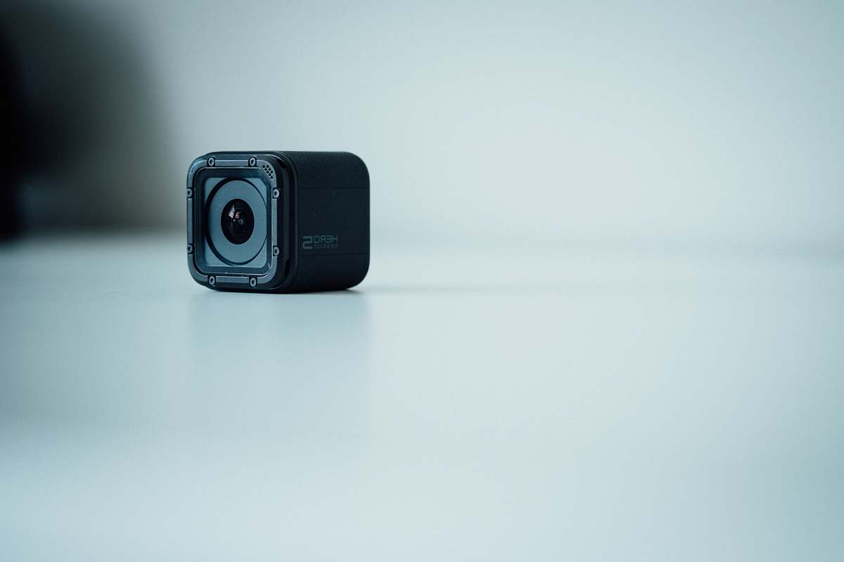electronics selective focus photography of GoPro Session black