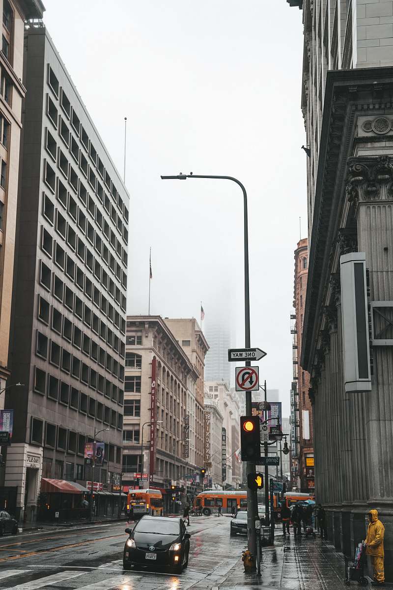 automobile black car crossing pedestrian lane transportation