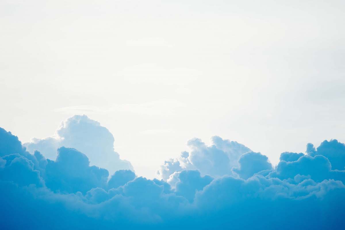 sky blue clouds under white sky nature
