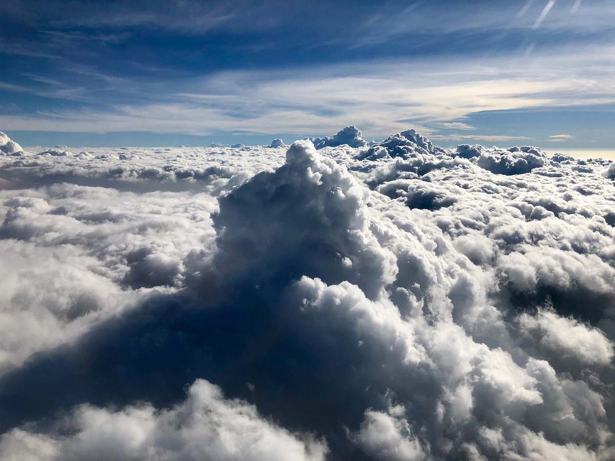 sky sea of clouds nature