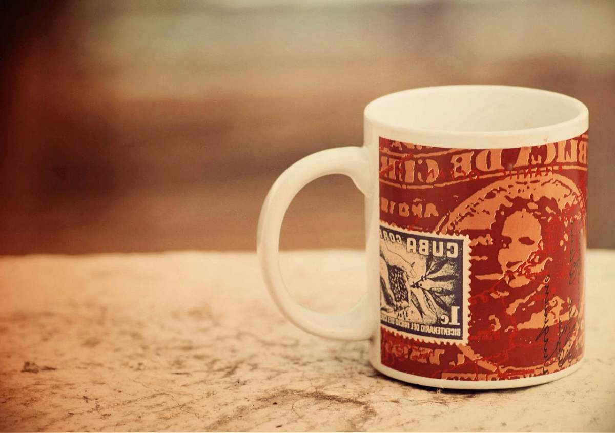 cup red and white ceramic mug coffee cup