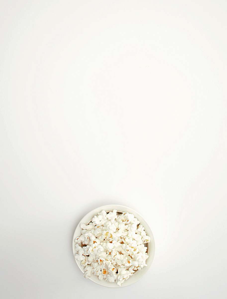 plant pop corn in bowl popcorn