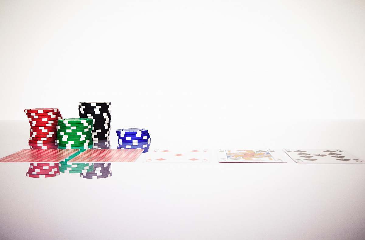 gambling poker chips white
