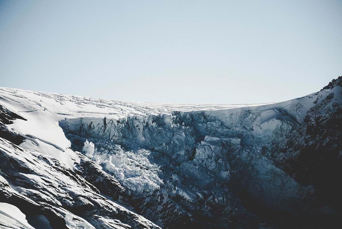 ice mountain covered of snow snow