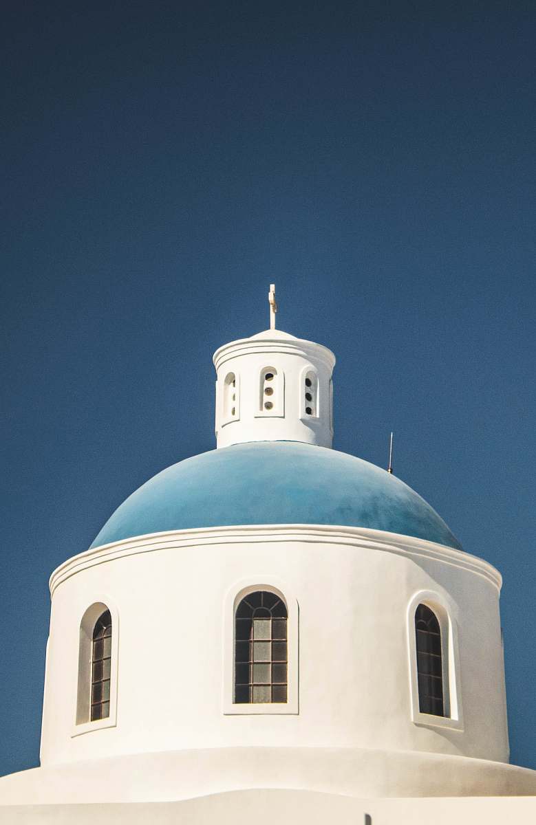 building blue and white cathedral architecture