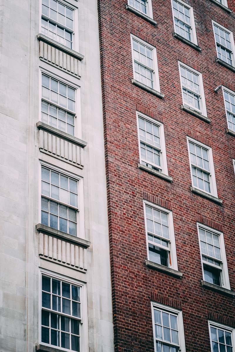 building brown and white concrete building brick
