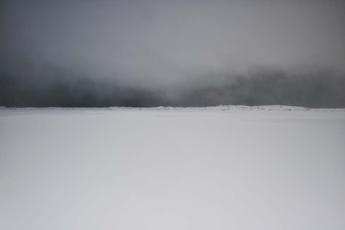 norway grayscale photography of snow horizon eggum