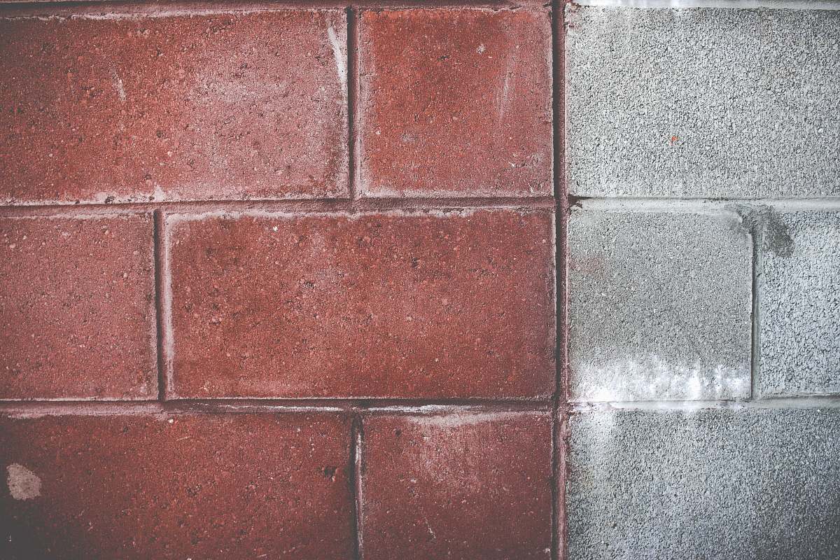 background red and grey wall bricks path