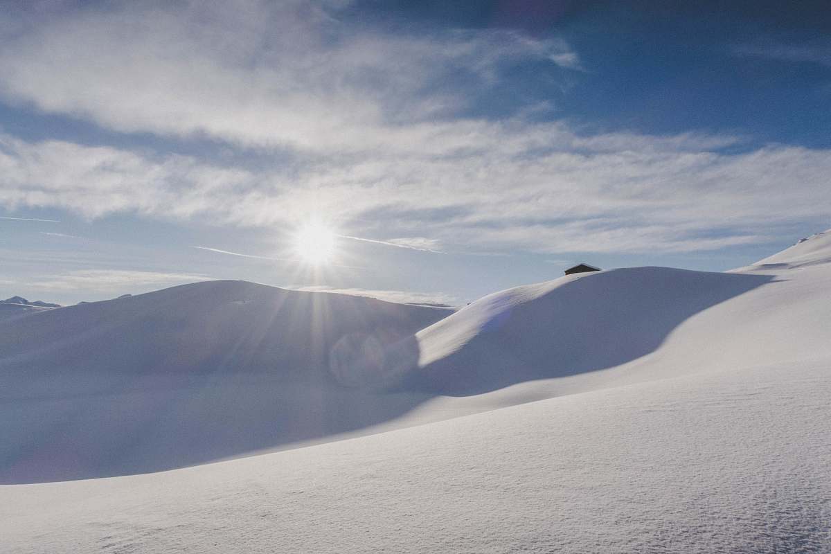 mountain snow-covered hills nature