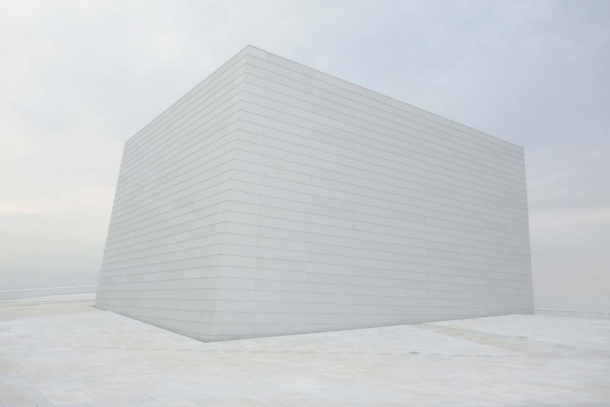 building white building on snow field astrup fearnley museum of modern art