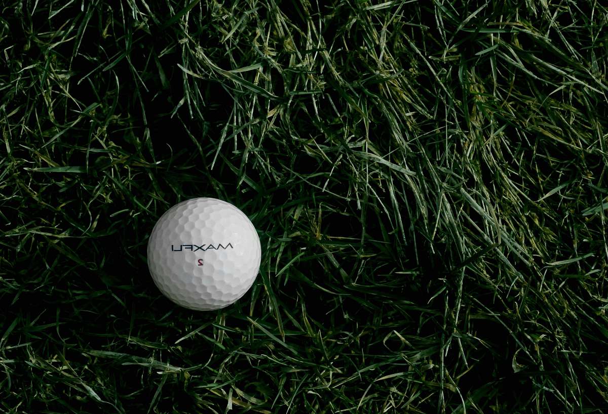 golf white Maxfu 2 golf ball on green grass grass