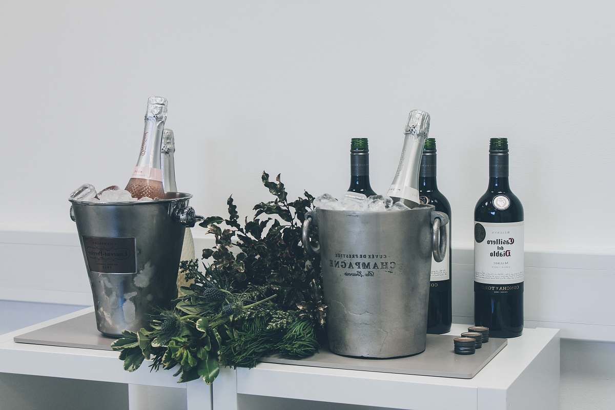 drink wine bottle in basket beverage