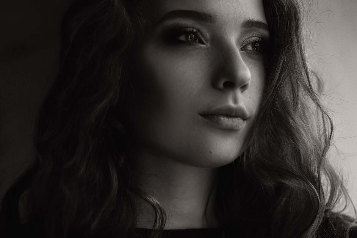 people grayscale photo of woman person