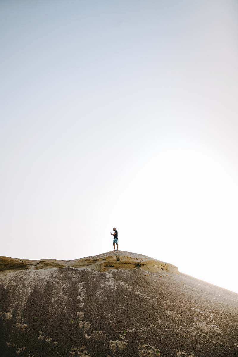 nature person standing on top of mountain] outdoors
