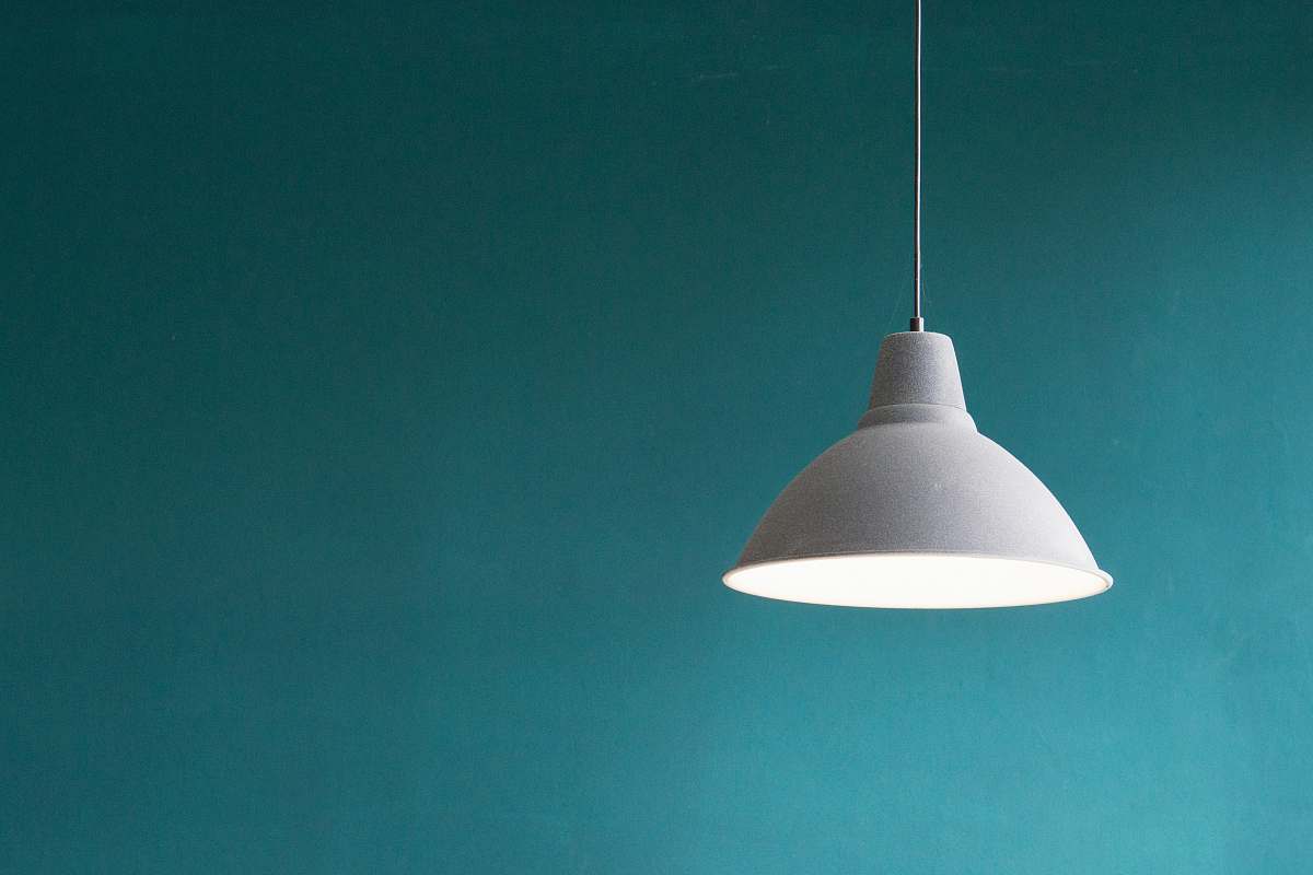 teal white pendant lamp color