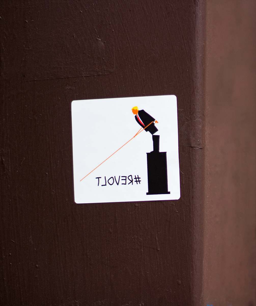 text Revolt sticker white