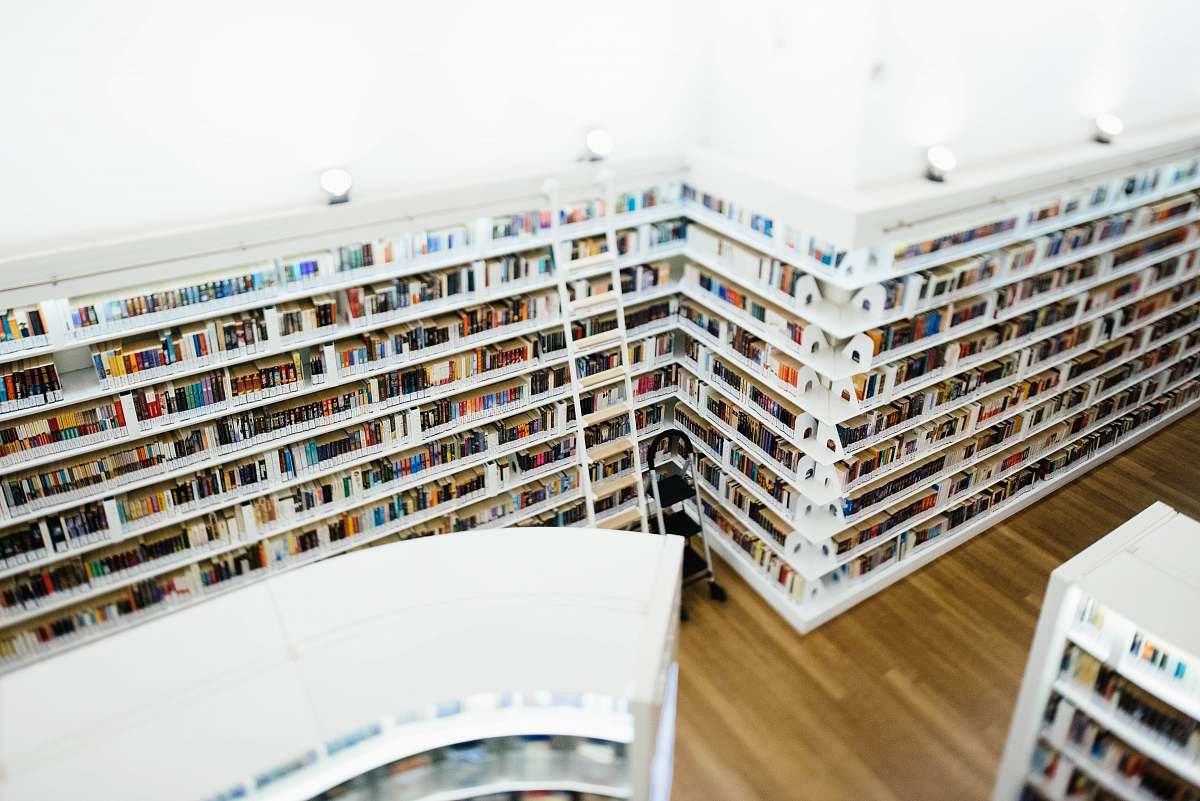 ladder white wooden framed multi-layer shelf rack photo books