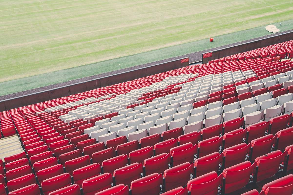 soccer empty sports stadium football