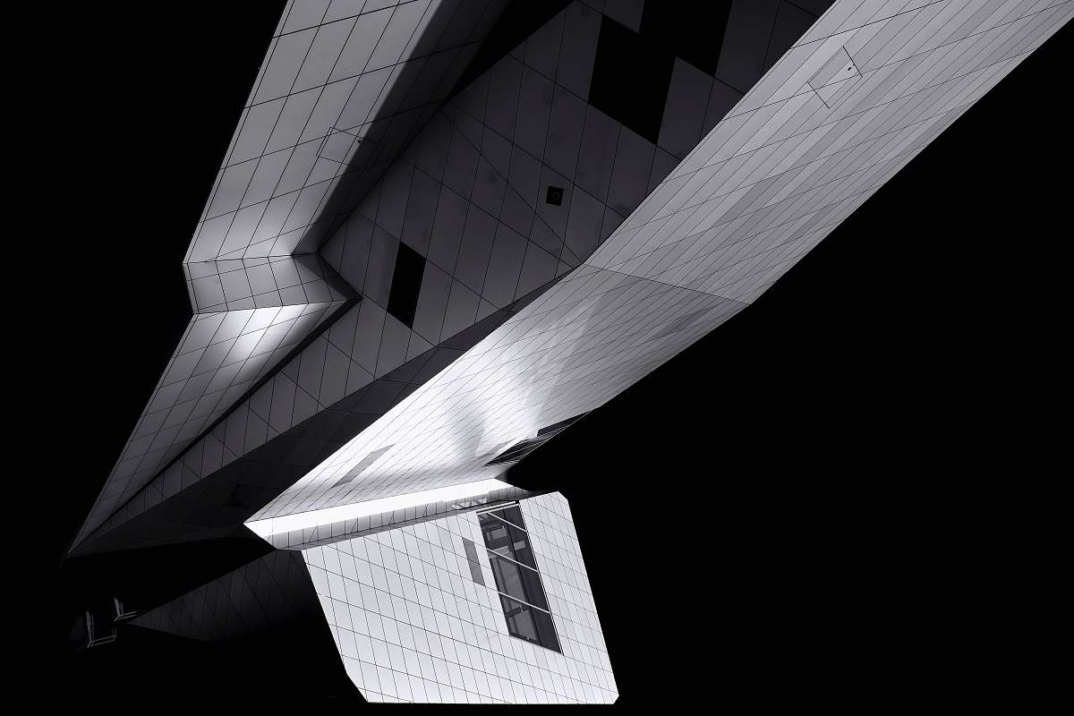 france abstract grayscale photo of building concrete