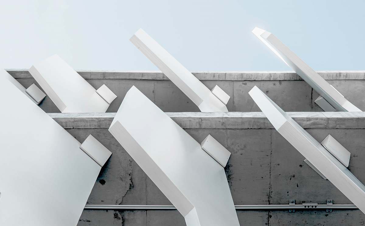 grey architectural photograph of white and gray concrete structure spain