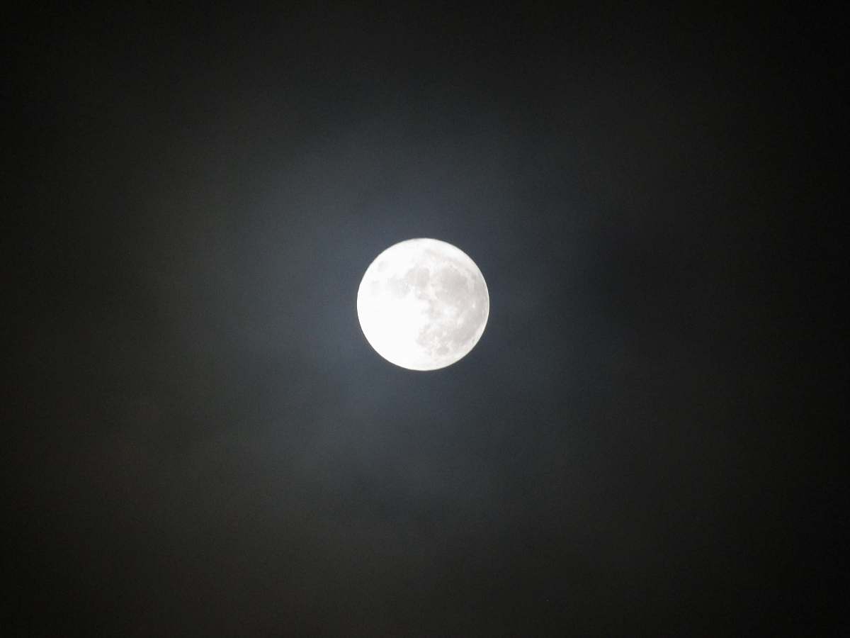 night white full moon photo astronomy