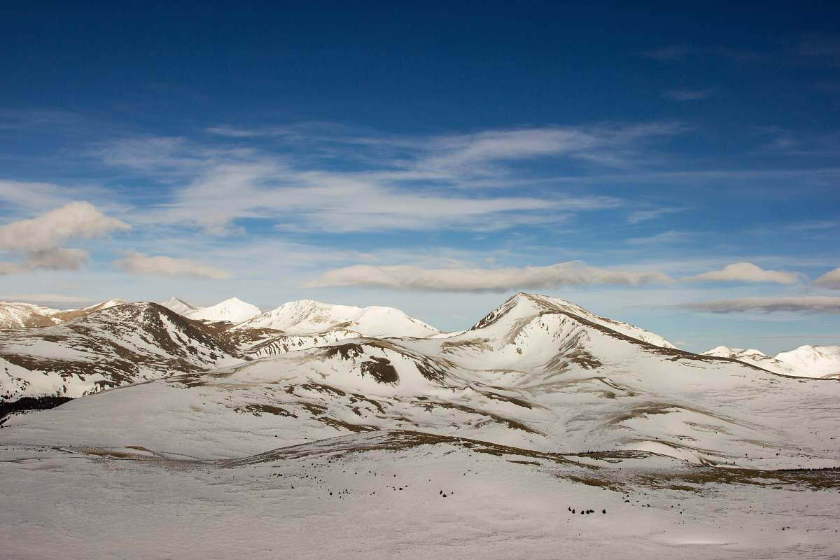 alps mountains covered with snows under white cloudy sky nature