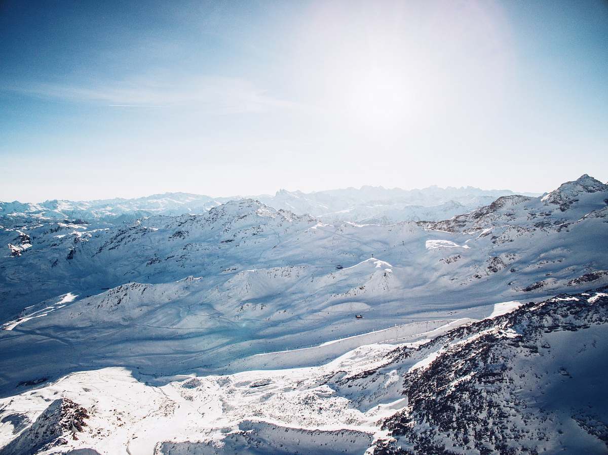 nature snow mountain under white sky snow