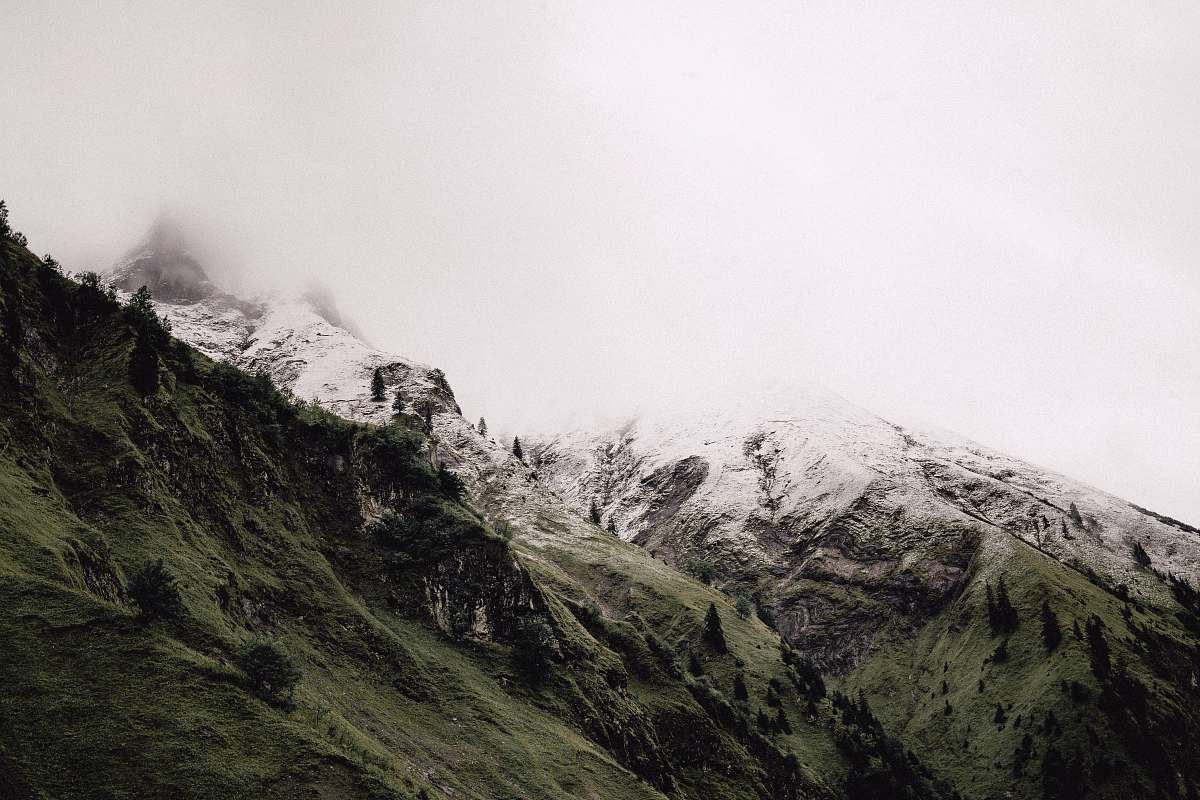 nature white and green glacier mountain alps