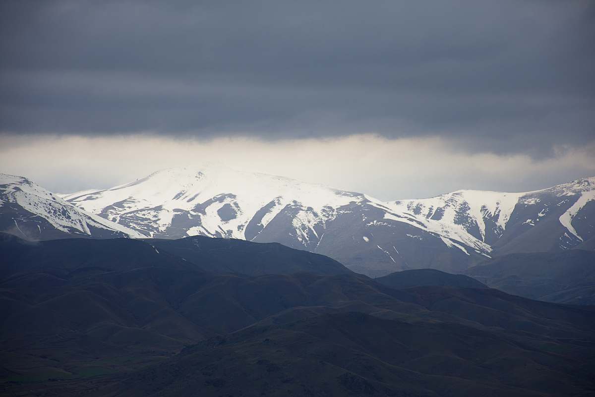 outdoors aerial photography of snow-capped mountain mountain