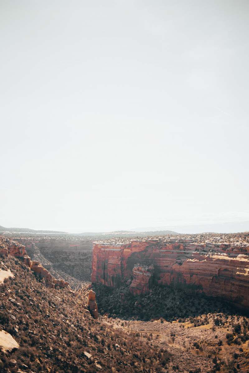 outdoors brown land formation under blue sky mountain