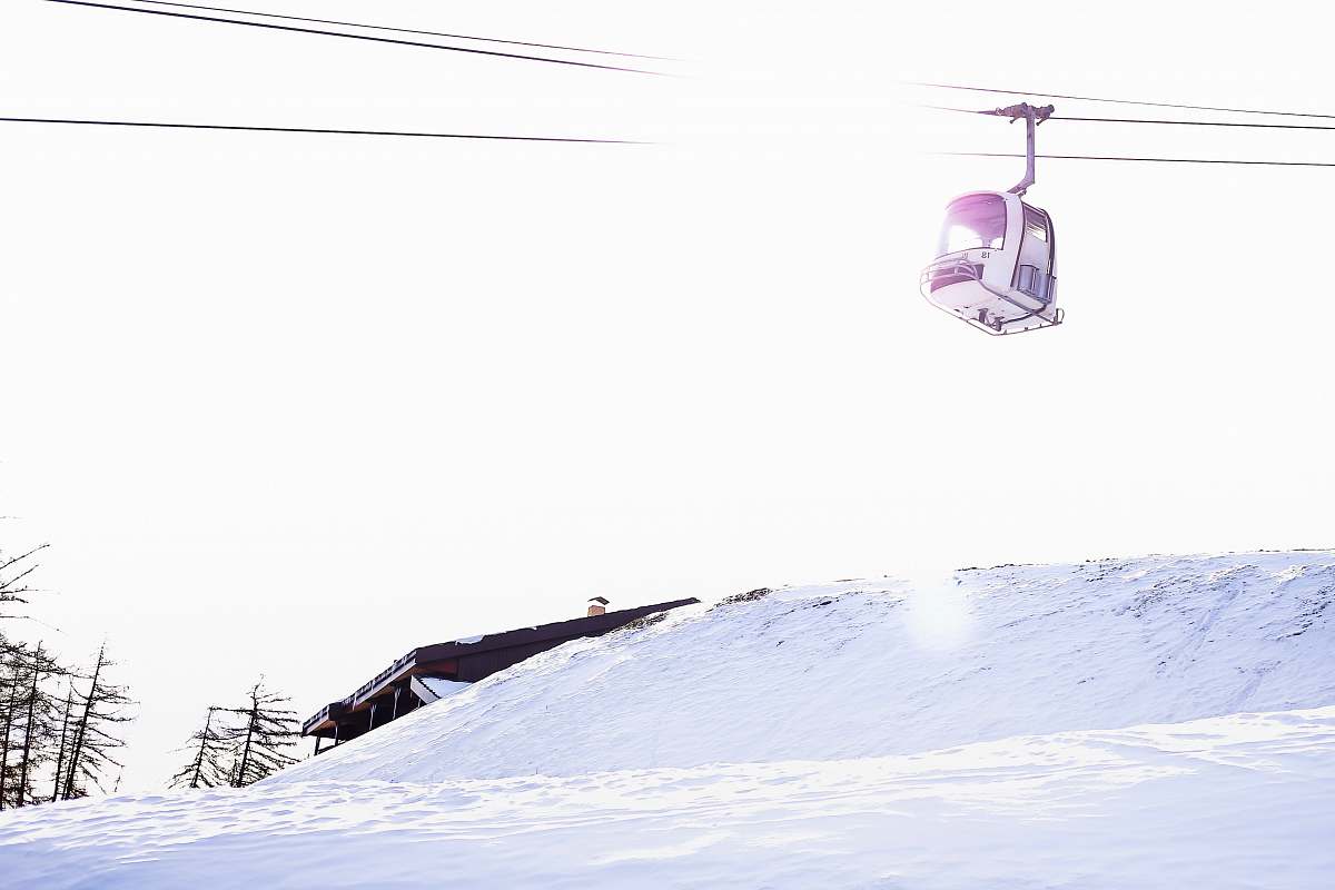 outdoors cable car snow