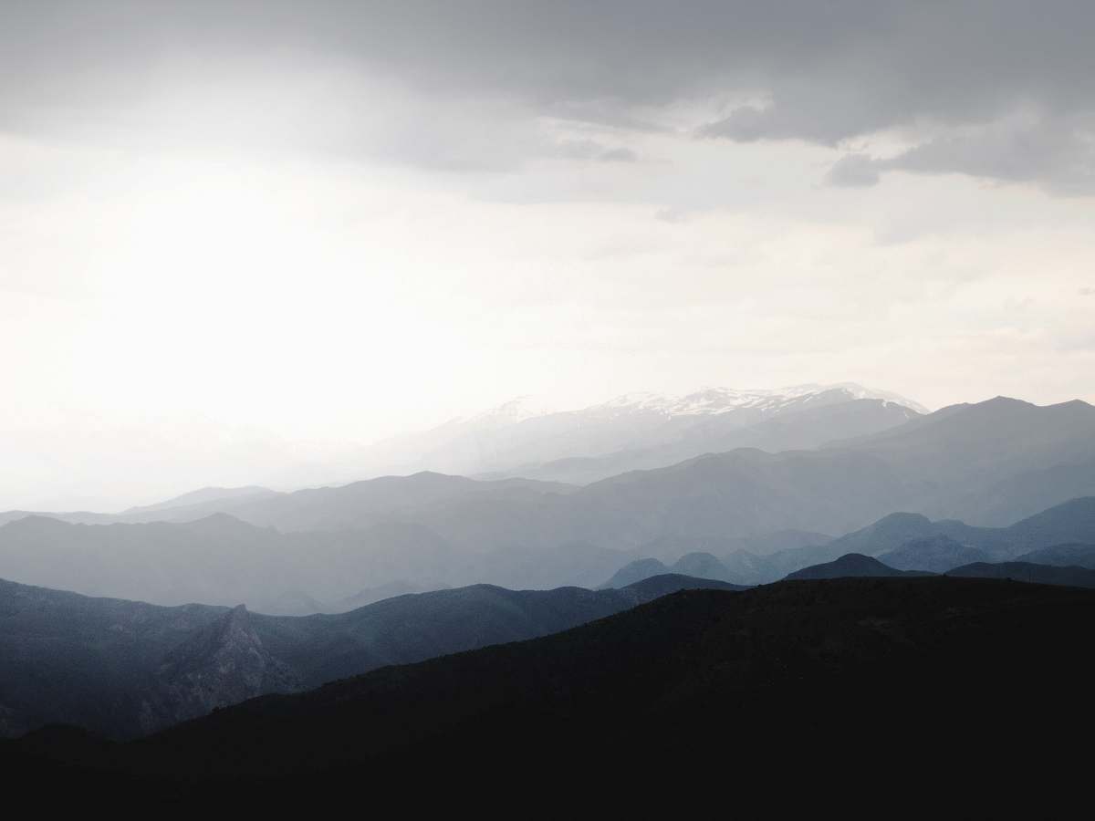 mountain fogs covered hills outdoors