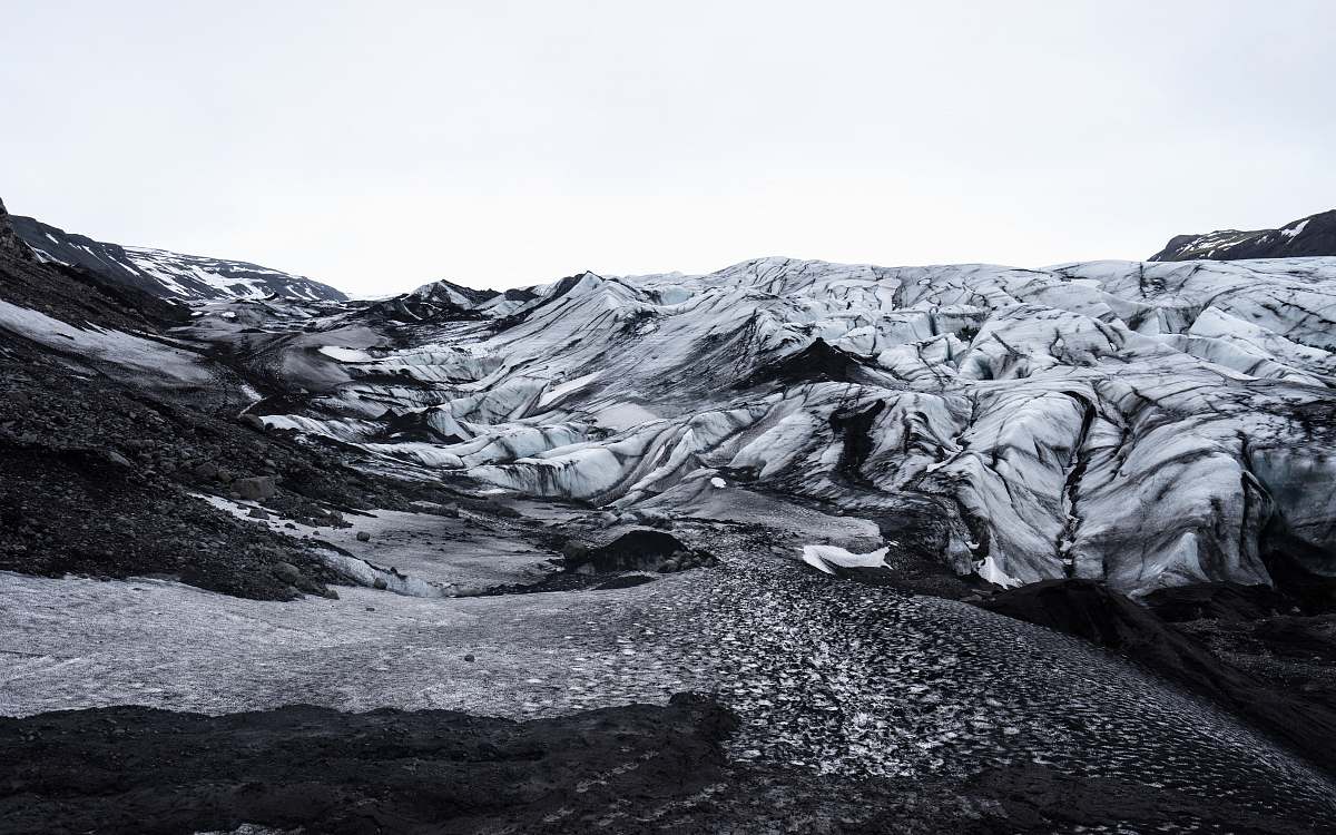 mountain grayscale photo of mountains iceland