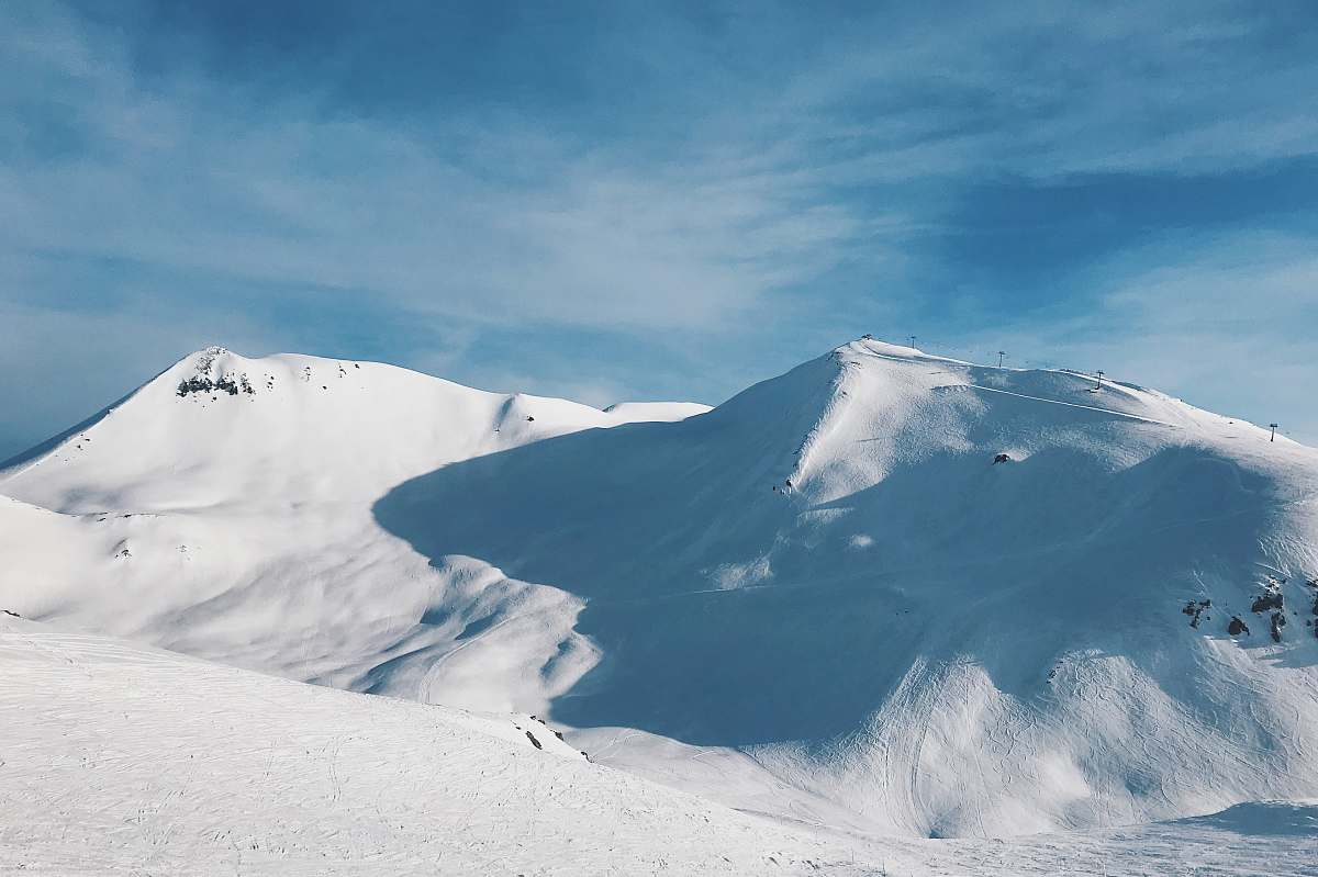 mountain mountain covered snow snow