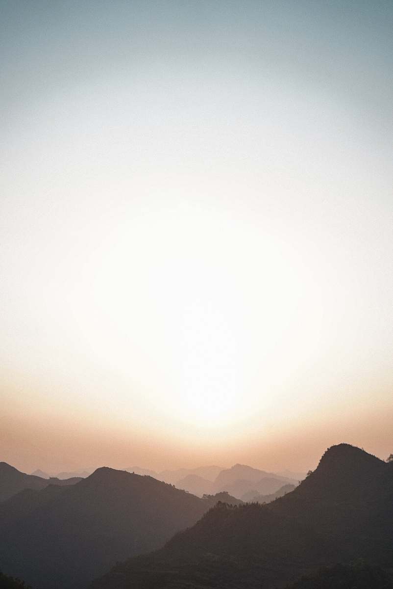 outdoors mountains during golden hou adventure