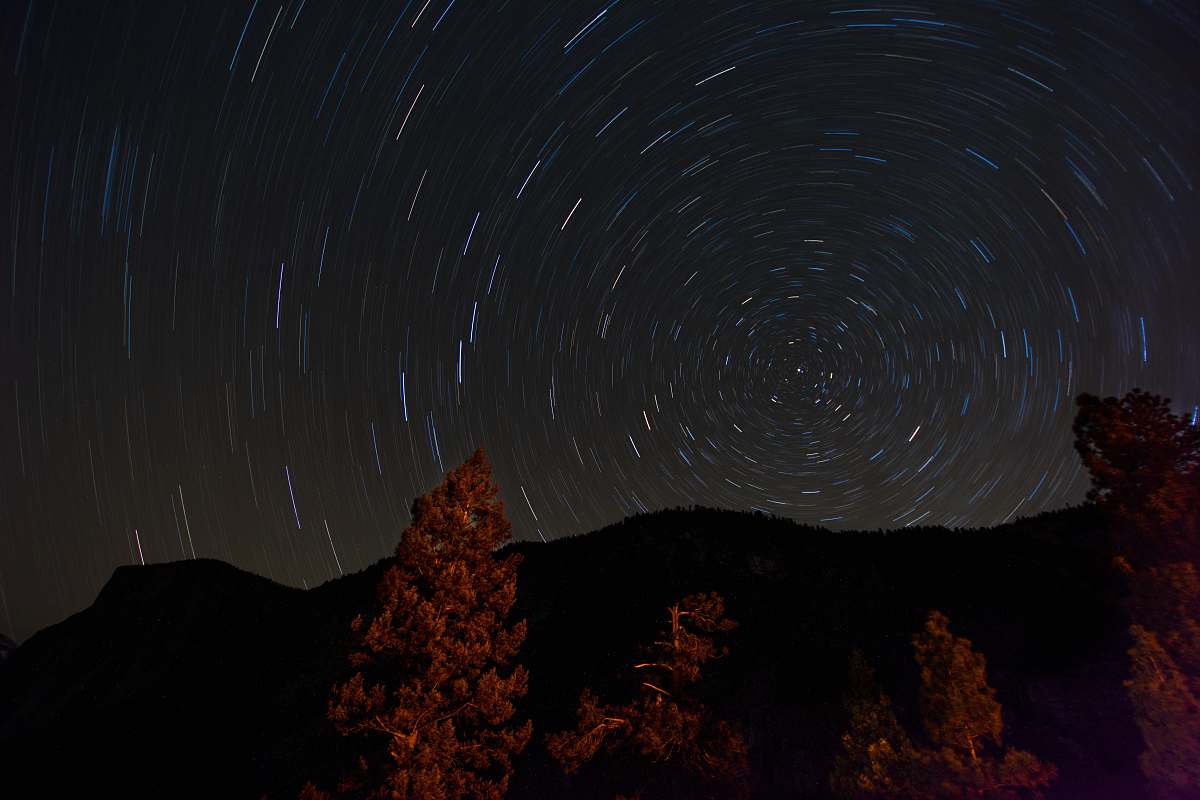 landscape time lapse photography of stars night