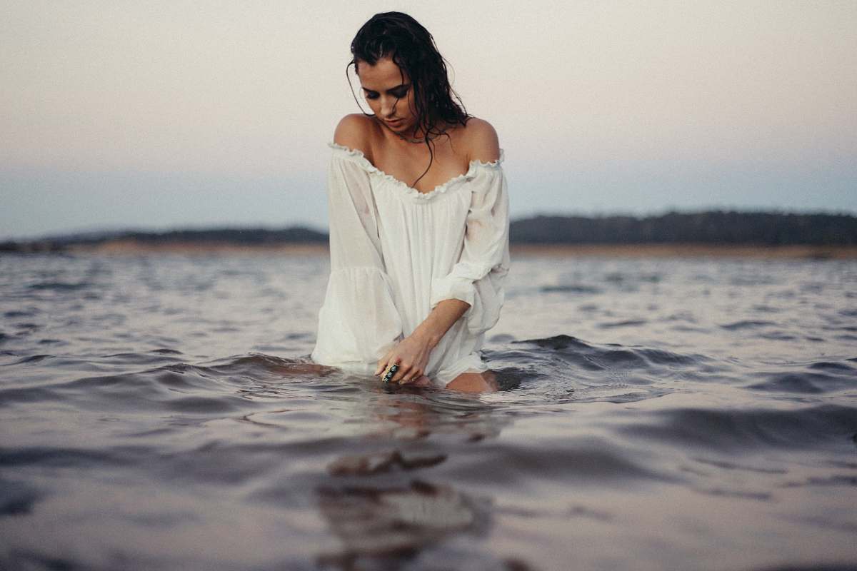 people woman posing in body of water girl