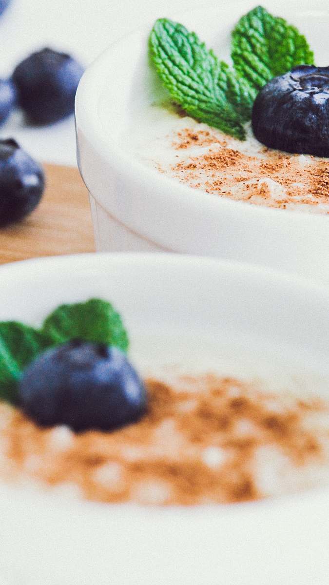 fruit blueberry in bowl close-up photography food