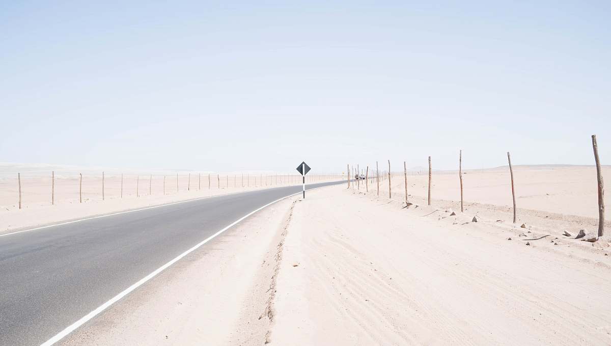 nature highway in desert outdoors